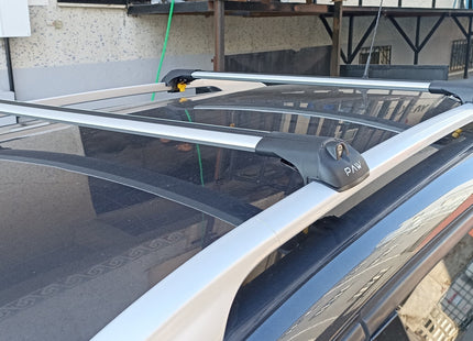 For Toyota Rav 4 2013-18 Roof Rack Cross Bars Raised Rail Alu Silver