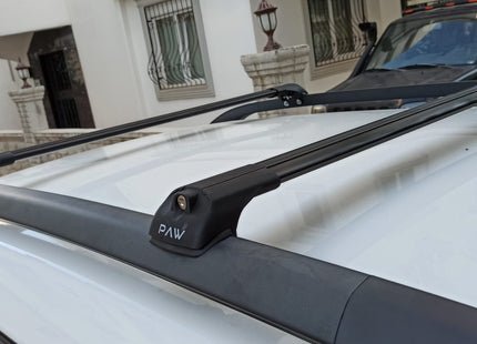 For Volvo V70 - XC70 (P26) 2000-2007 Roof Rack Cross Bar Raised Rail, Silver