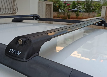 For Volvo V70 - XC70 (P26) 2000-2007 Roof Rack Cross Bar Raised Rail, Black