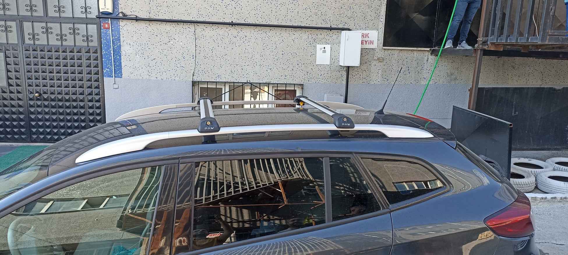 For Toyota Rav4 Adventure Roof Rack Cross Bars Raised Rail Alu Black 2019-Up