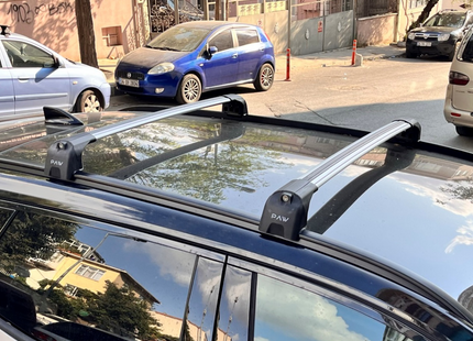 For Audi Q7 2007-2015 Roof Rack Cross Bars Flush Rails Alu Black