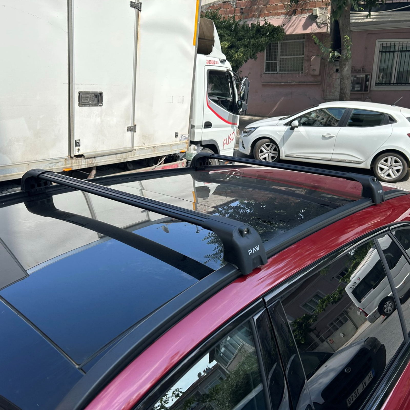 For Mini ACEMAN Roof Rack Cross Bars Metal Bracket Flush Rail Black