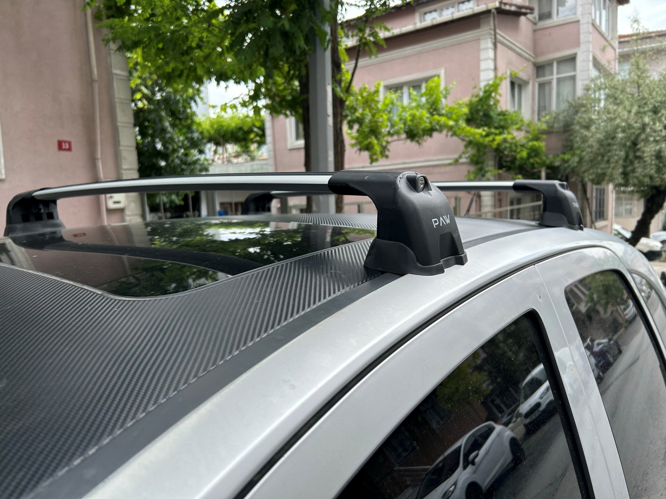 For Mercedes Benz CLS W218 2011-2019 Roof Rack Cross Bars Fix Point Alu Silver