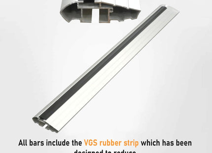 For Ford Ranger 2022-2025 Aluminium Bed Rack Cross Bar, Lockable, Silver