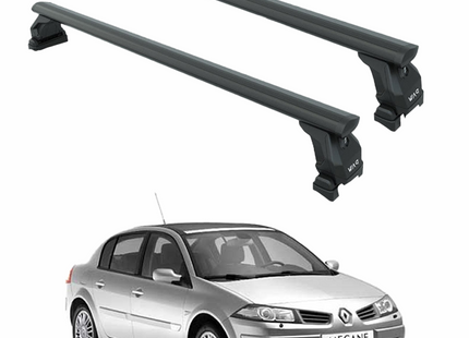 For Renault Megane 2 2002-2009 Roof Rack System Carrier Cross Bars Aluminum Black