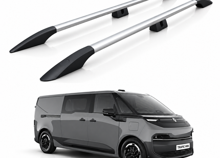 Renault Trafic E-Tech (2026 - Up) Plus Series Roof Side Rails Silver
