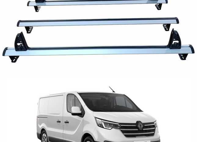 For Renault Trafic X82 Cargo Van (2014–2025) – 3-Bar Aluminum Ladder Roof Rack System