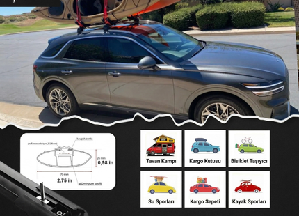 Peugeot 5008 (2010-2017) Rooftop Carrier Cross Bars - Pratik Series