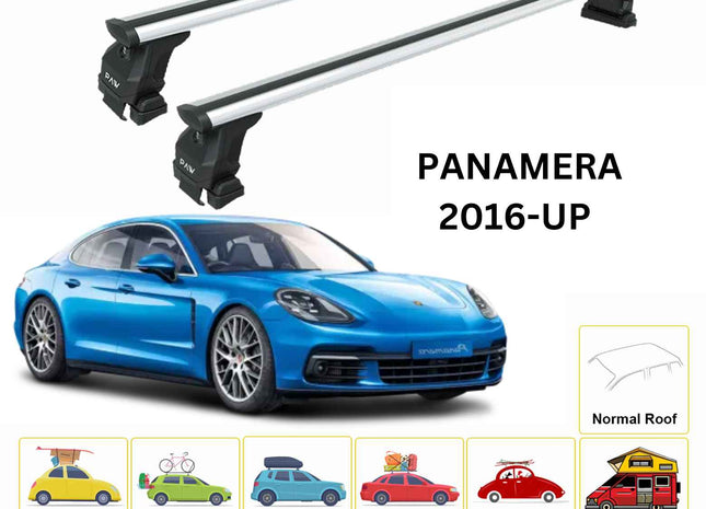 For Porsche Panamera 2016-2025 Roof Rack Cross Bars Normal Roof Alu Silver