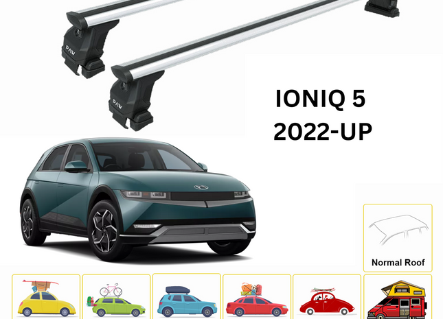 For Hyundai ioniq 5 2022-Up Roof Rack Cross Bars Normal Roof Alu Silver