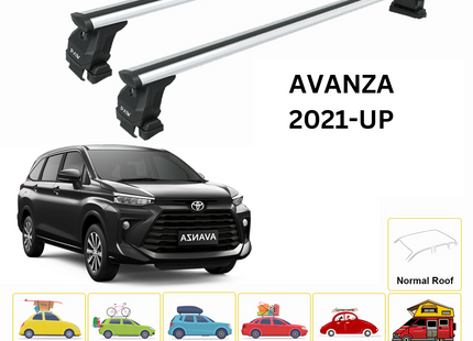 For Toyota Avanza 2021-Up Roof Rack Cross Bars Normal Roof Alu Silver