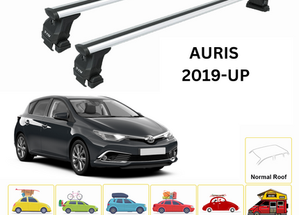 For Toyota Auris 2019-Up Roof Rack Cross Bars Normal Roof Alu Silver