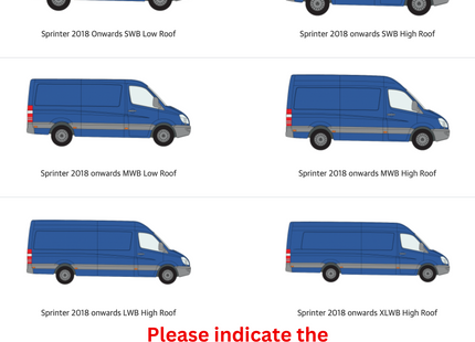 H1 Ladder Roof Rack For 2018- On Sprinter Low Roof (144 WB) Roof Rack Black