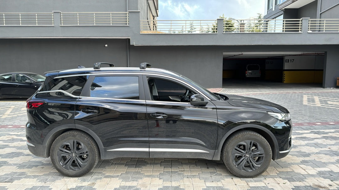 For Kia EV5 Roof Rack Cross Bars Flush Rail Alu Black