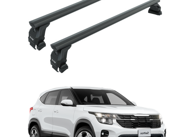 For Kia Seltos LX 2022-Up Roof Rack Cross Bars Normal Roof Alu Silver