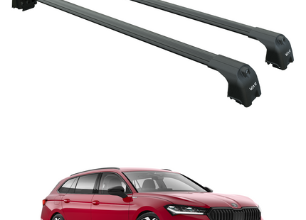For Skoda Superb Estate 2024-2025 Aluminum Roof Rack System Carrier Cross Bars Black