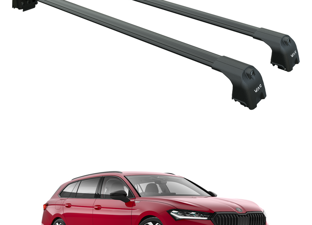 For Skoda Superb Estate 2024-2025 Aluminum Roof Rack System Carrier Cross Bars Black
