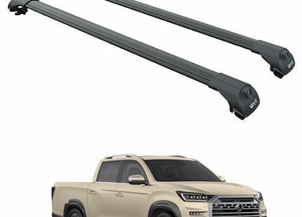 KGM Musso Roof Rack 2018-2025 | Aluminum Cross Bar System | Black