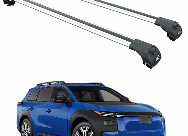 For Subaru E-Outback Roof Rack Cross Bars Raised Rail, Silver