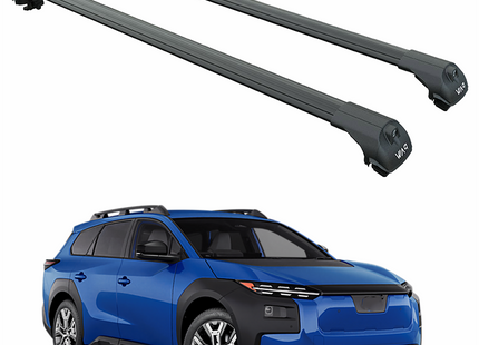For Subaru E-Outback Roof Rack Cross Bars Raised Rail, Black
