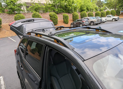 For Subaru Forester Wilderness 2022-Up Roof Rack Cross Bars Metal Bracket Raised Rail Alu Silver