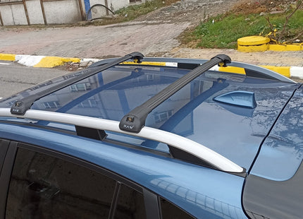Compatible with Subaru Crosstrek 2017- Onwards upgraded roof rail model, Roof crossbars Silver Color