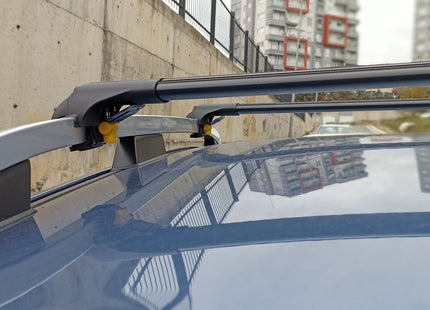 Compatible with Subaru Crosstrek 2017- Onwards upgraded roof rail model, Roof crossbars Black Color