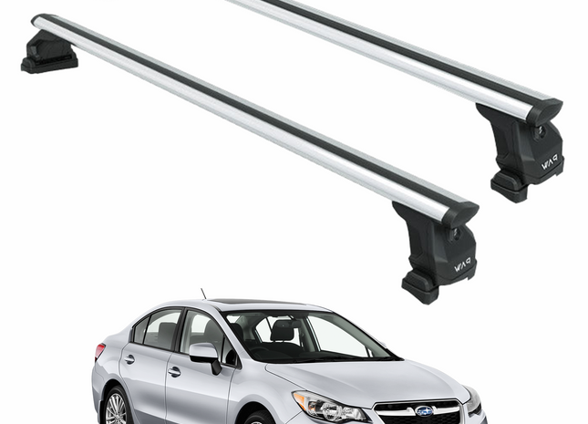 For Subaru Impreza Sedan 2007-2014 Roof Rack Cross Bar Fix Point Pro Fix Silver