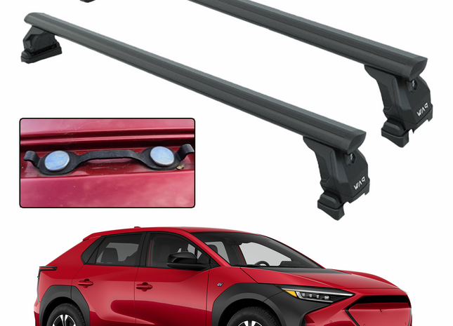 For Subaru Solterra Premium Roof Rack Cross Bars Fix Point Rail Alu Black