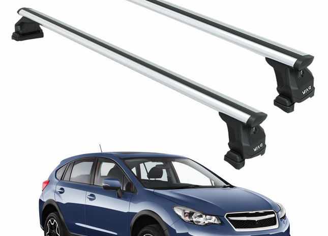For Subaru XV 2011-2017 Roof Rack Cross Bars Fix Point Silver