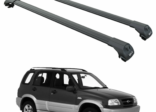 For Suzuki Grand Vitara FT 1999-2005 Roof Rack Cross Bars Raised Rail Black