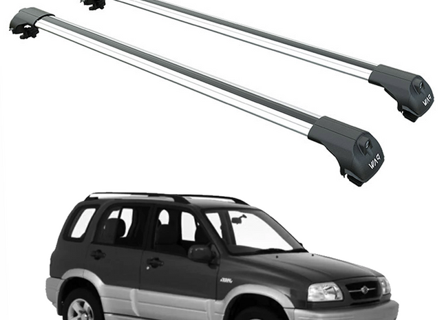 For Suzuki Grand Vitara FT 1999-2005 Roof Rack Cross Bars Raised Rail Silver