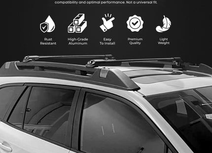 For Mercedes GLB (X247) 2019-2026 Roof Rack Cross Bars Raised Rail, Silver