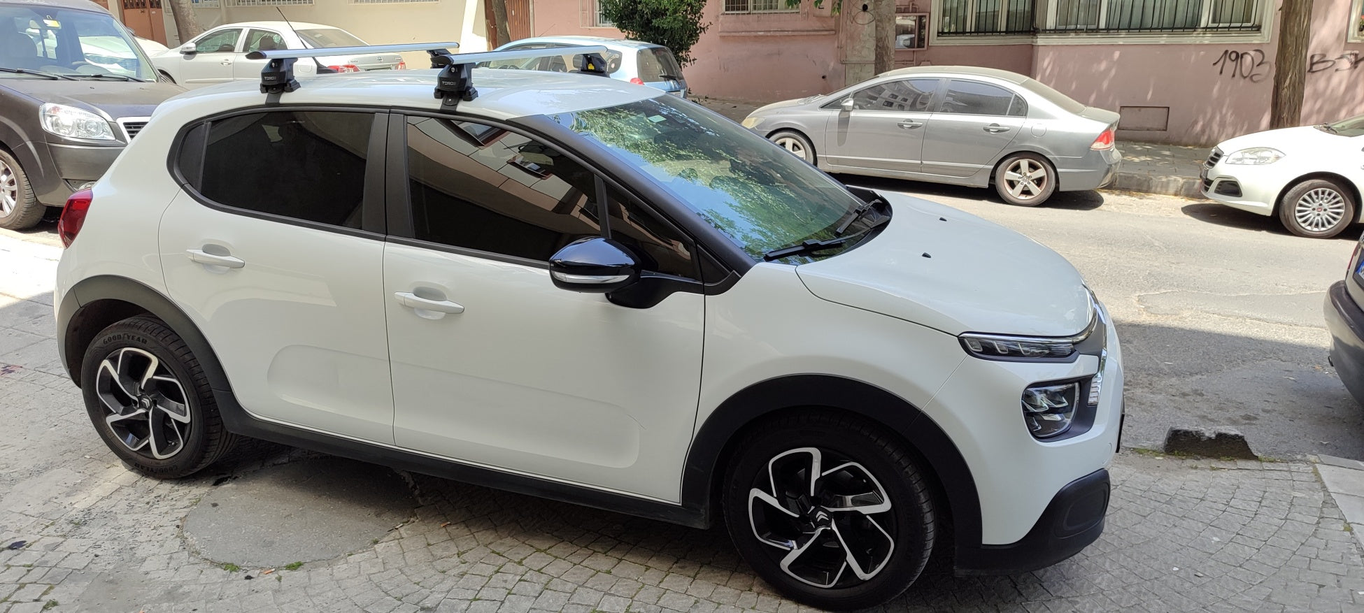 For Kia Forte 2019-Up Roof Rack Cross Bars Normal Roof Alu Black