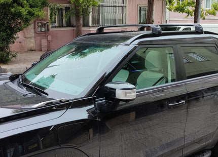 For KGM Torres EVX 2024-2025 Roof Rack System, Aluminium Cross Bar, Flush Rail, Silver