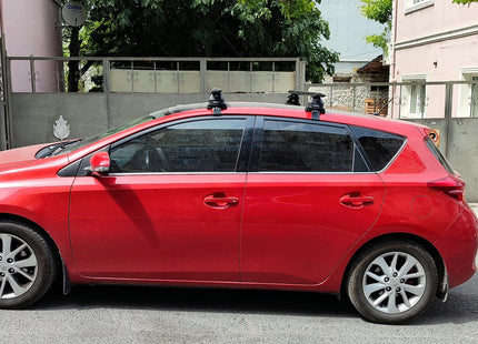 For Toyota Auris Roof Rack Cross Bars Normal Roof Alu Black 2013-19 (Glass roof)