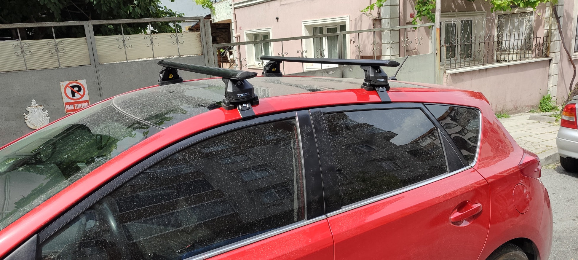 For Toyota Auris Roof Rack Cross Bars Normal Roof Alu Black 2013-19 (Glass roof)