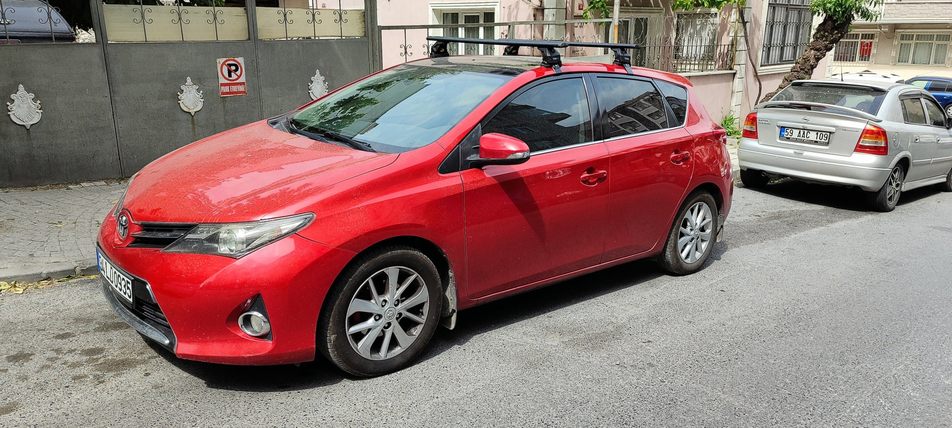 For Toyota Auris Roof Rack Cross Bars Normal Roof Alu Silver 2013-19 (Glass roof)