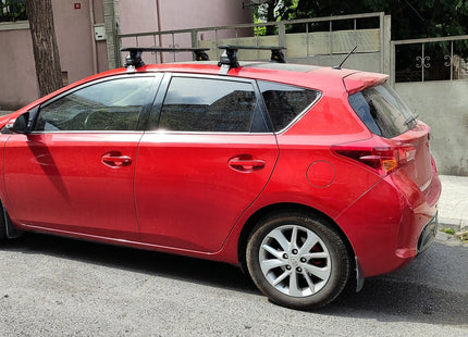 For Toyota Auris Roof Rack Cross Bars Normal Roof Alu Black 2013-19 (Glass roof)