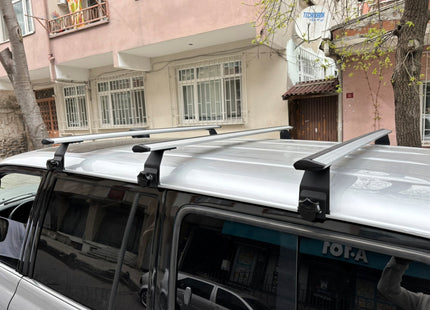 For Toyota Land Cruiser VX 80 Roof Rack Cross Bars Aluminum Rain Gutter Black