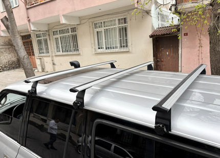For Toyota Land Cruiser VX 80 Roof Rack Cross Bars Aluminum Rain Gutter Silver