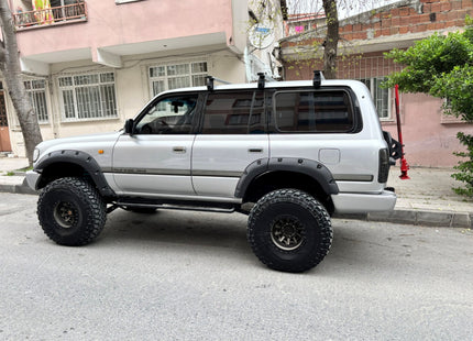 For Toyota Land Cruiser VX 80 Roof Rack Cross Bars Aluminum Rain Gutter Silver