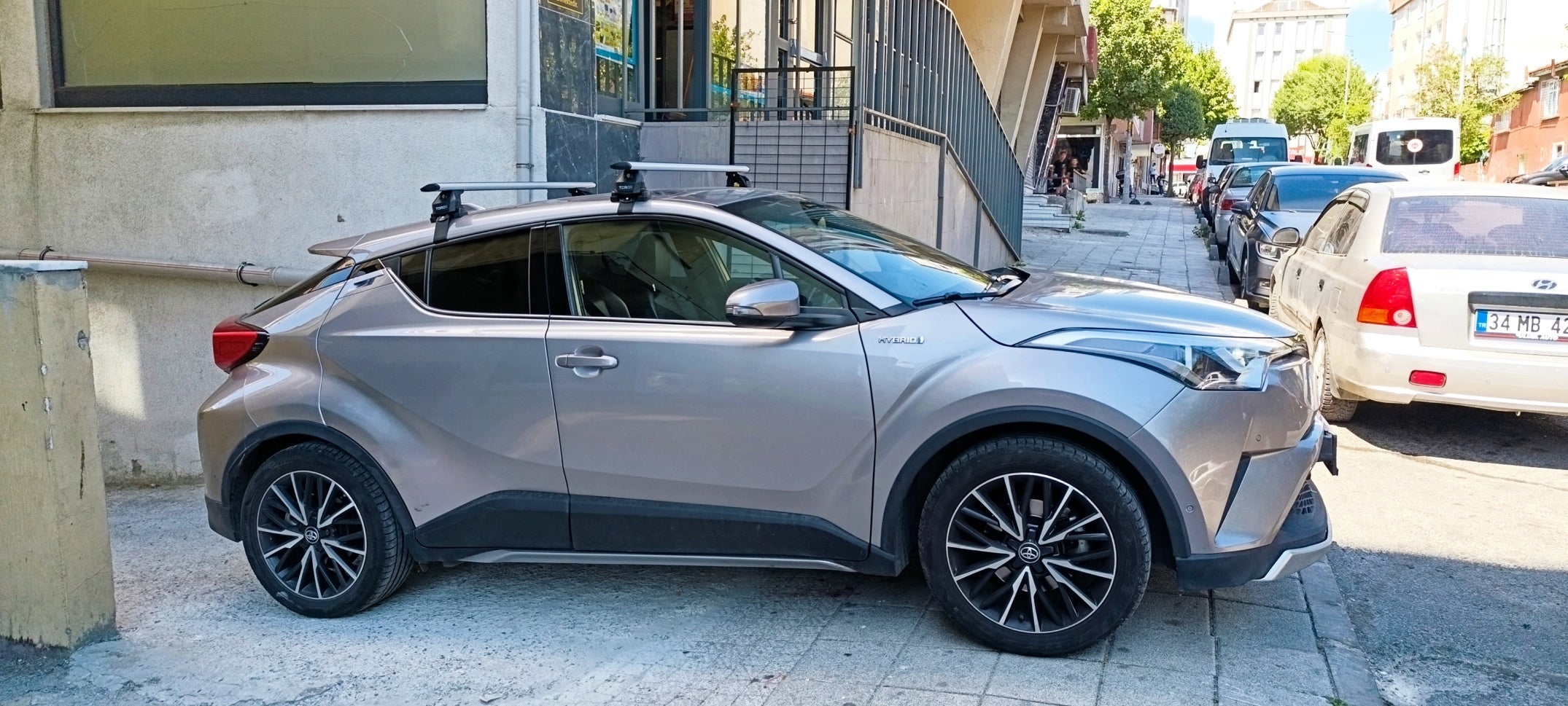 For Toyota C-HR Roof Rack Cross Bars Normal Roof Black 2019-2023