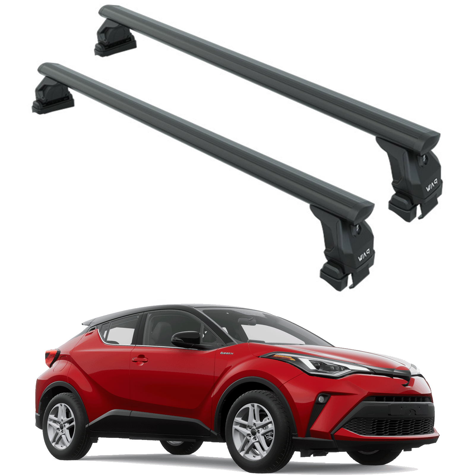 For Toyota C-HR Roof Rack Cross Bars Normal Roof Black 2019-2023