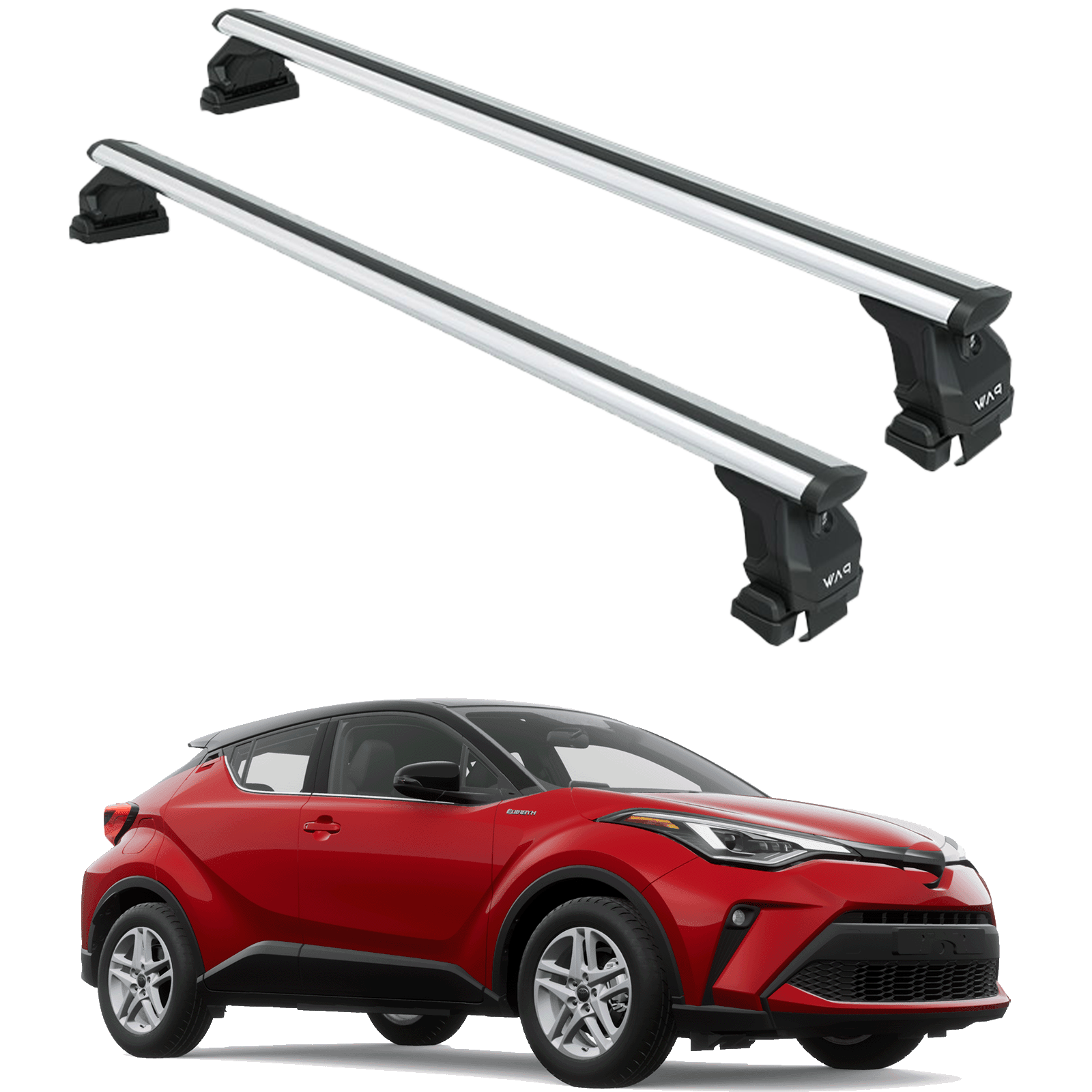 For Toyota C-HR Roof Rack Cross Bars Normal Roof Silver 2019-2023