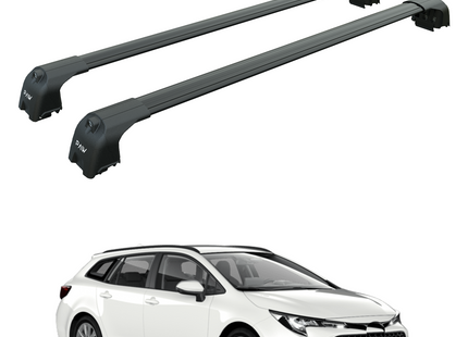 For Toyota Corolla Touring 2018-2025 Roof Rack Cross Bars Flush Rail Black