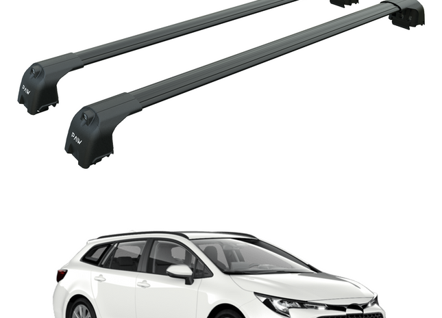 For Toyota Corolla Touring 2018-2025 Roof Rack Cross Bars Flush Rail Black