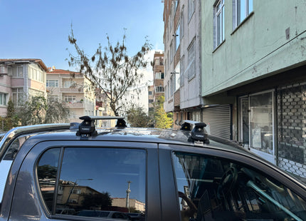 For Toyota Hilux Mk9 (2021-2025) Normal Roof Rack Cross Bars, Black