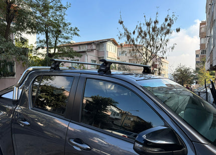 For Toyota Hilux Mk9 (2021-2025) Normal Roof Rack Cross Bars, Black