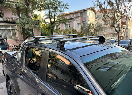 For Toyota Hilux Mk9 (2021-2025) Normal Roof Rack Cross Bars, Black